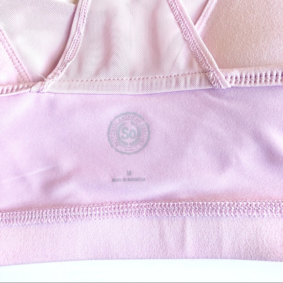 NEW SO AUTHENTIC AMERICAN HERITAGE Sports Bra Racerback Straps Medium Pink Women - Picture 4 of 13